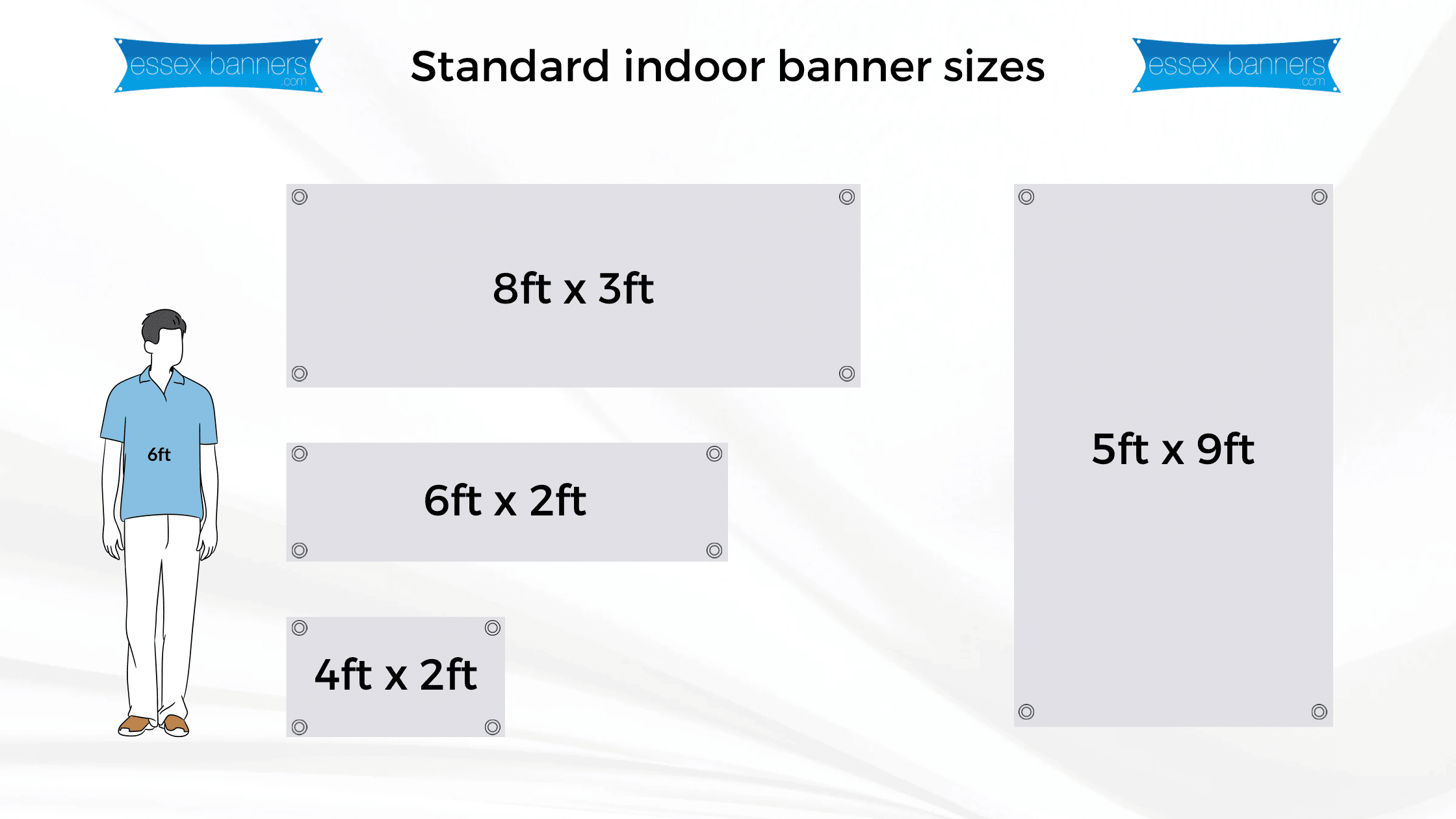 Standard indoor banner sizes