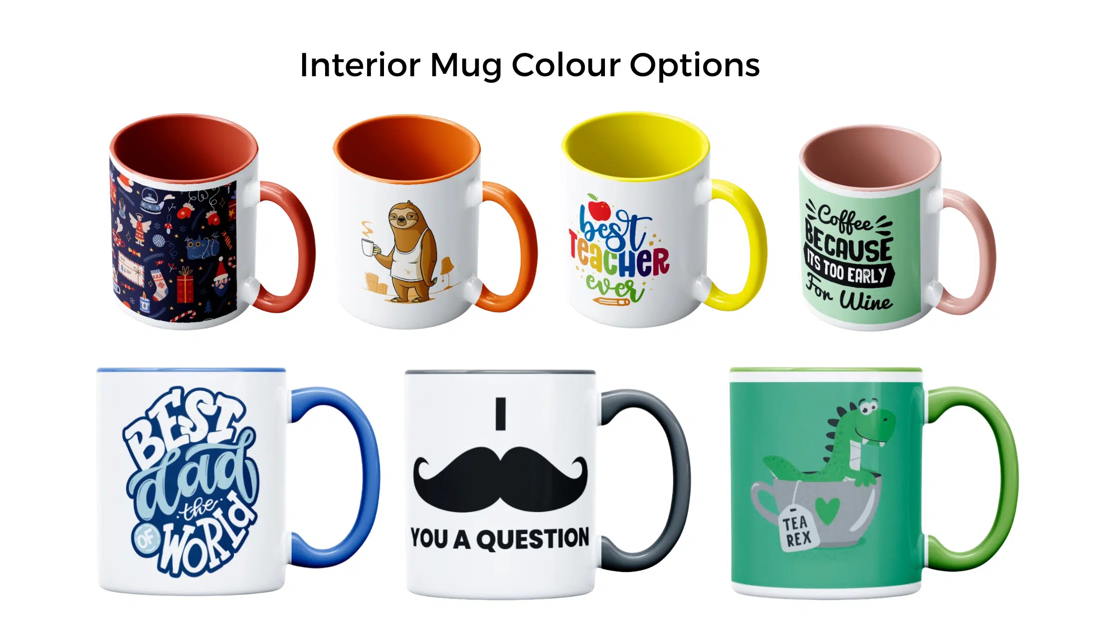 Printed mug inside colour options 