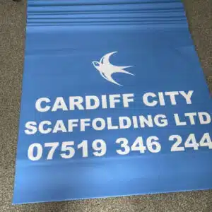 Single sided scaffolding banners