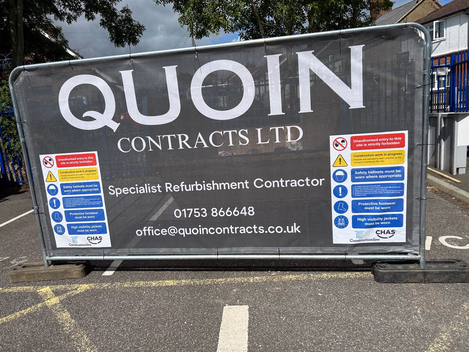 Heras fence banners