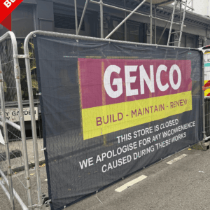 Construction Airmesh fence banner