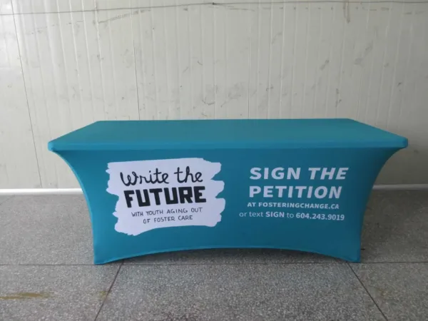 Printed tablecloth stretch