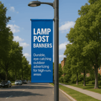Lamp post banners