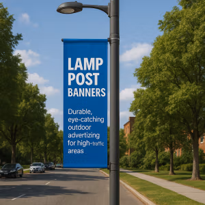 Lamp post banners