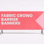 Crowd barrier printing