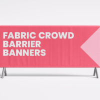 Crowd barrier printing