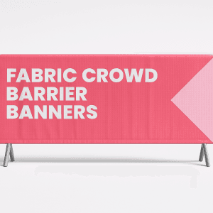 Crowd barrier printing