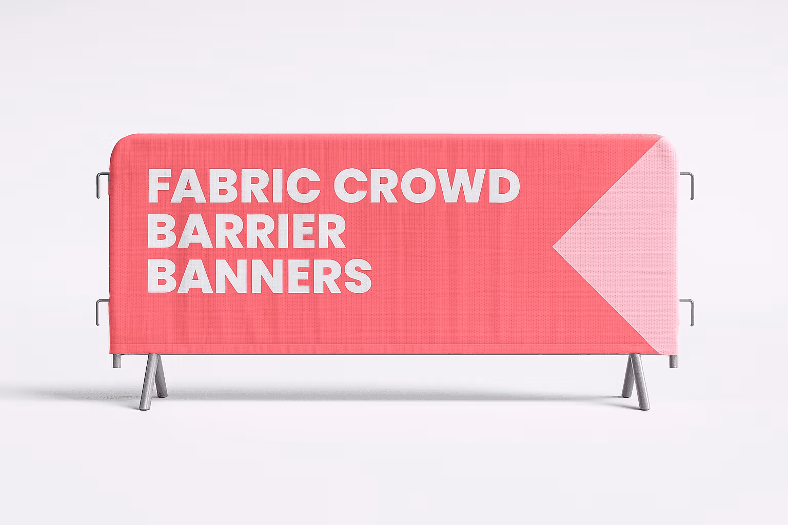 Crowd barrier printing