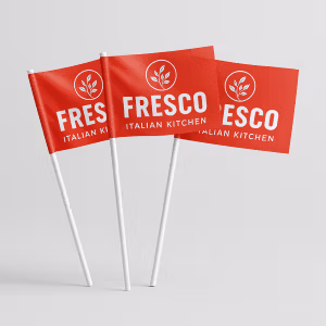 Hand waving flags