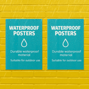 Waterproof poster printing
