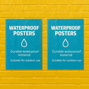 Waterproof poster printing