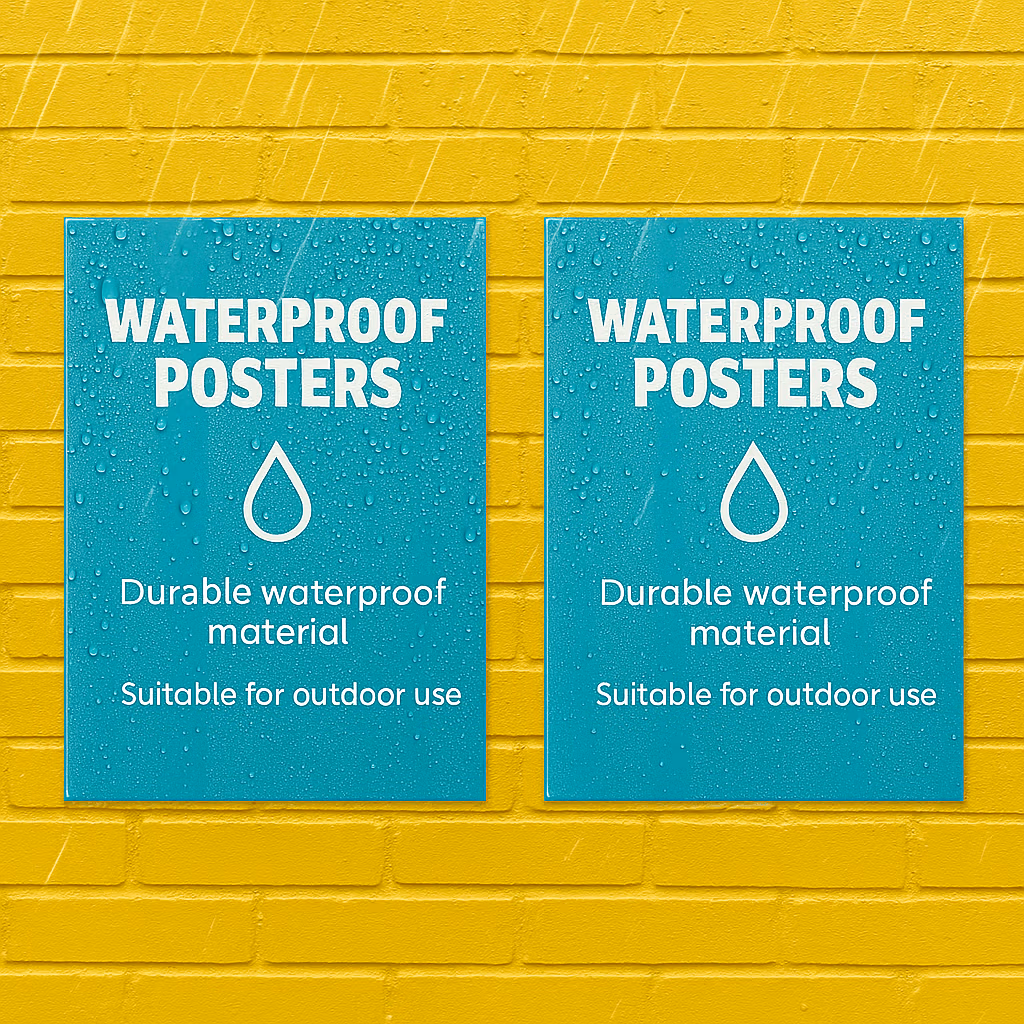 Waterproof poster printing