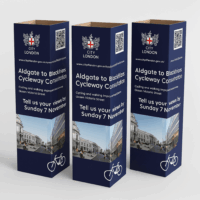 Bollard sign printing