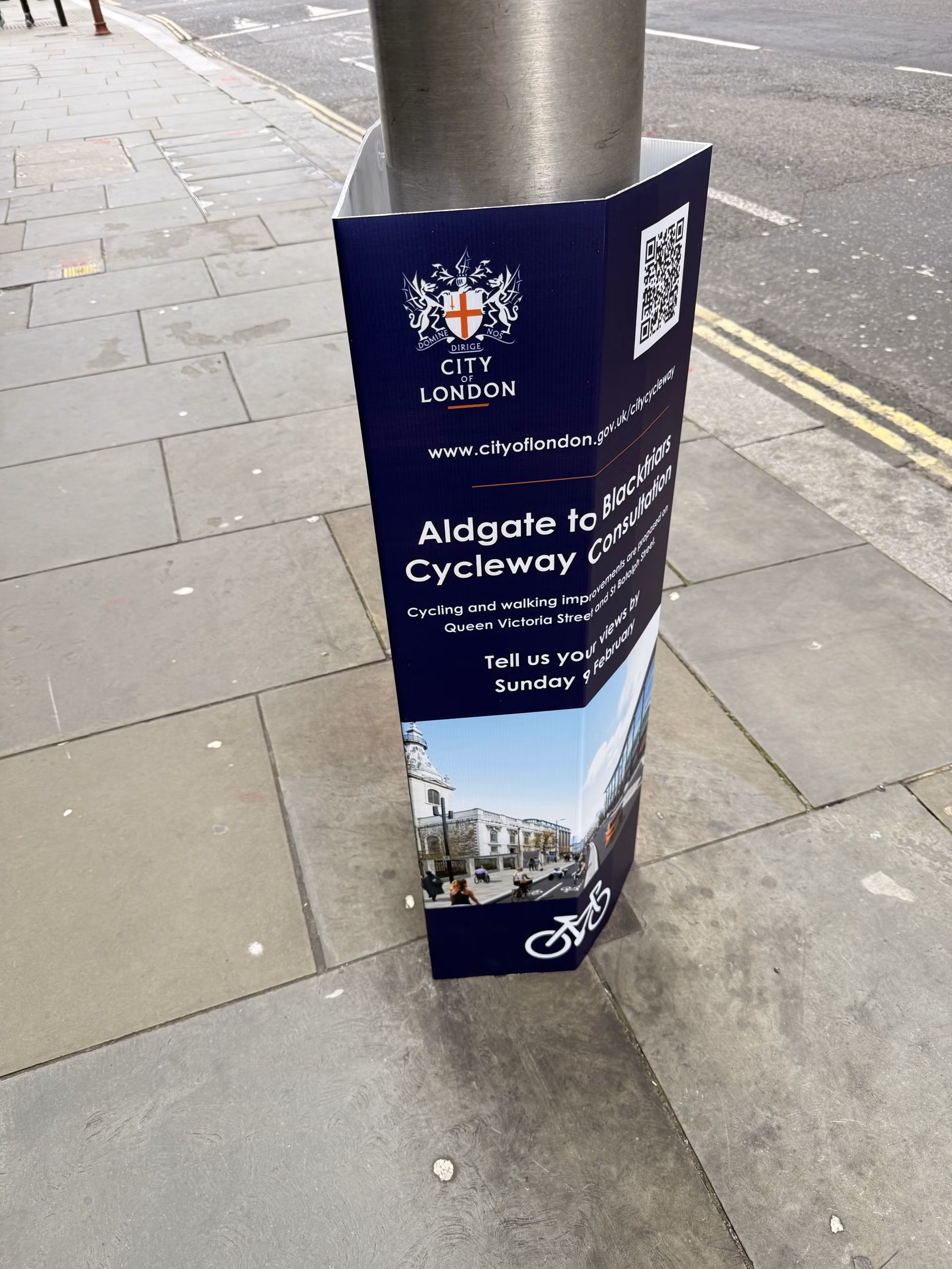 Custom designed street bollard