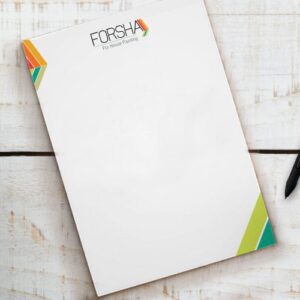 Branded notepad design Printed