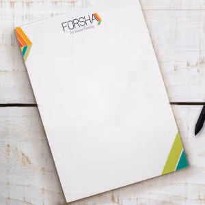 Branded notepad design Printed