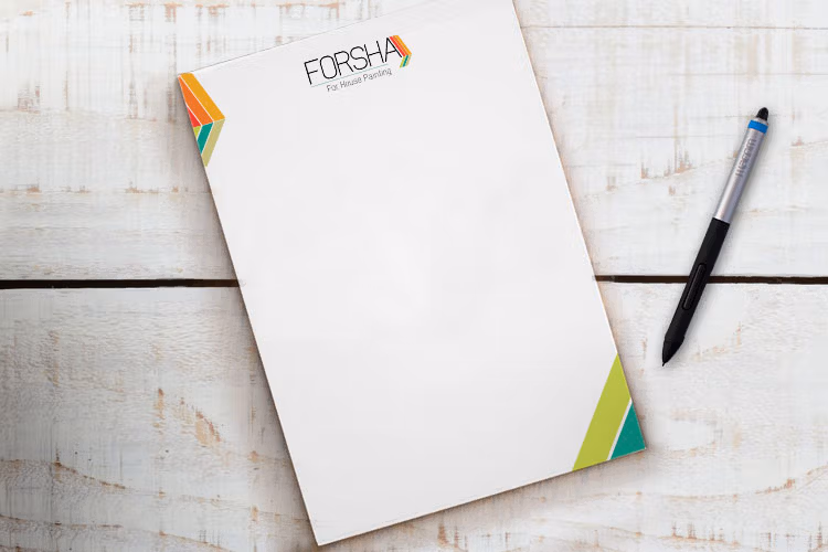 Branded notepad design Printed