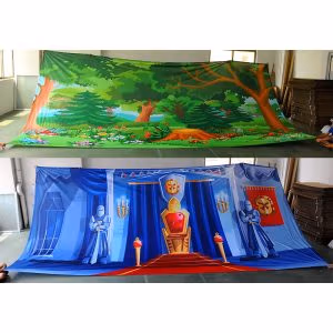 Stage backdrop printing