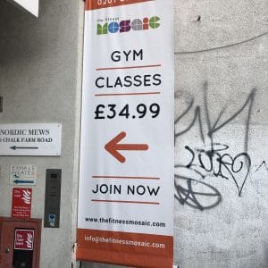 Lamp post banner