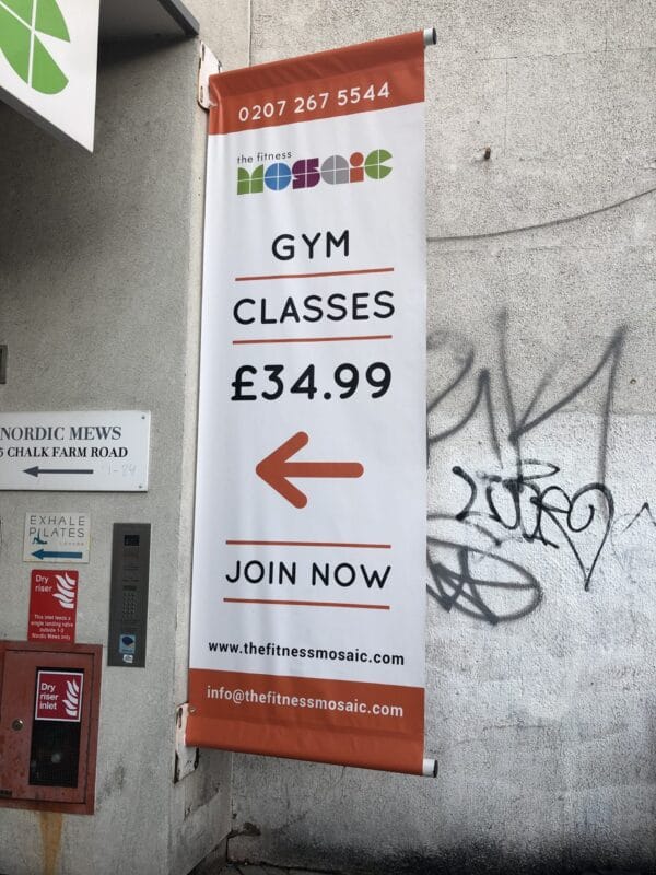 Lamp post banner