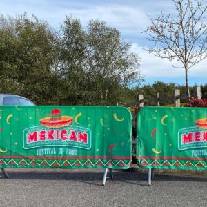 Airmesh printed crowd barriers