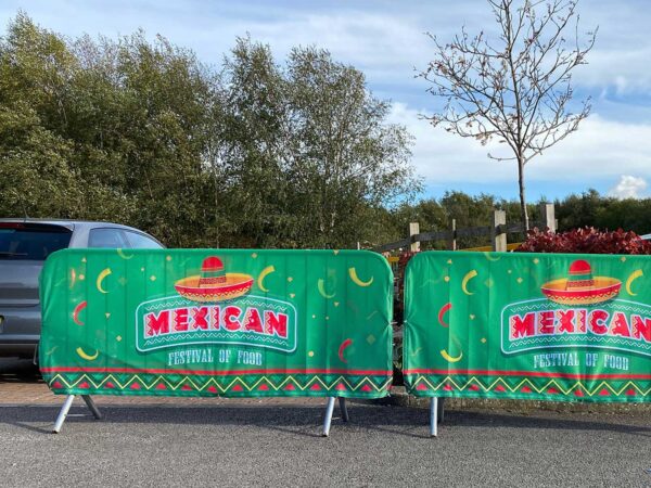 Airmesh printed crowd barriers
