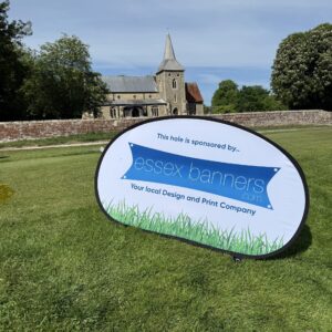 Golf tee box banner