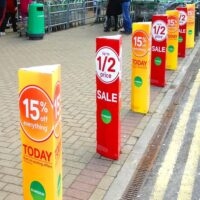 Correx bollard custom printed