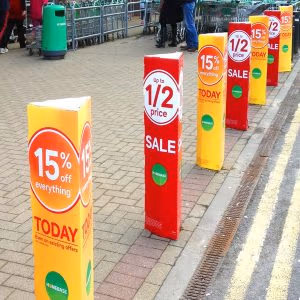 Correx bollard custom printed