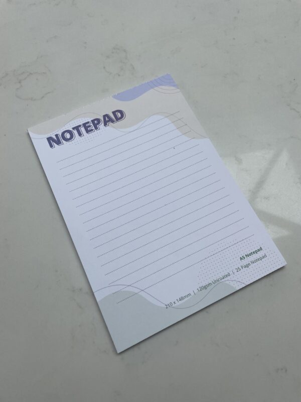 Note pad printing