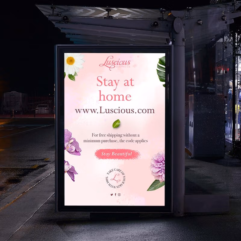 Custom printed backlit poster