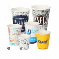 Printed paper coffee cups