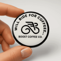 Domed circle stickers