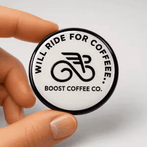 Domed circle stickers