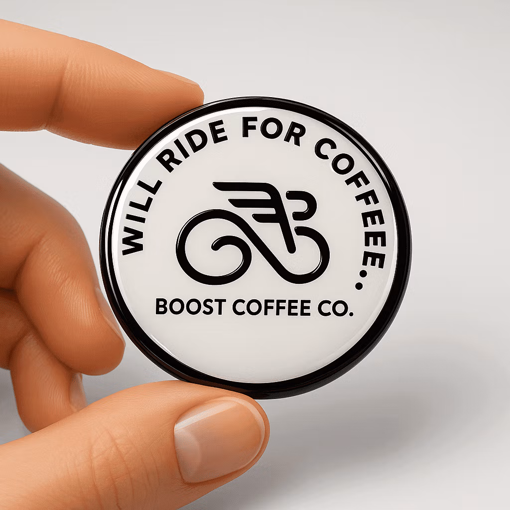 Domed circle stickers