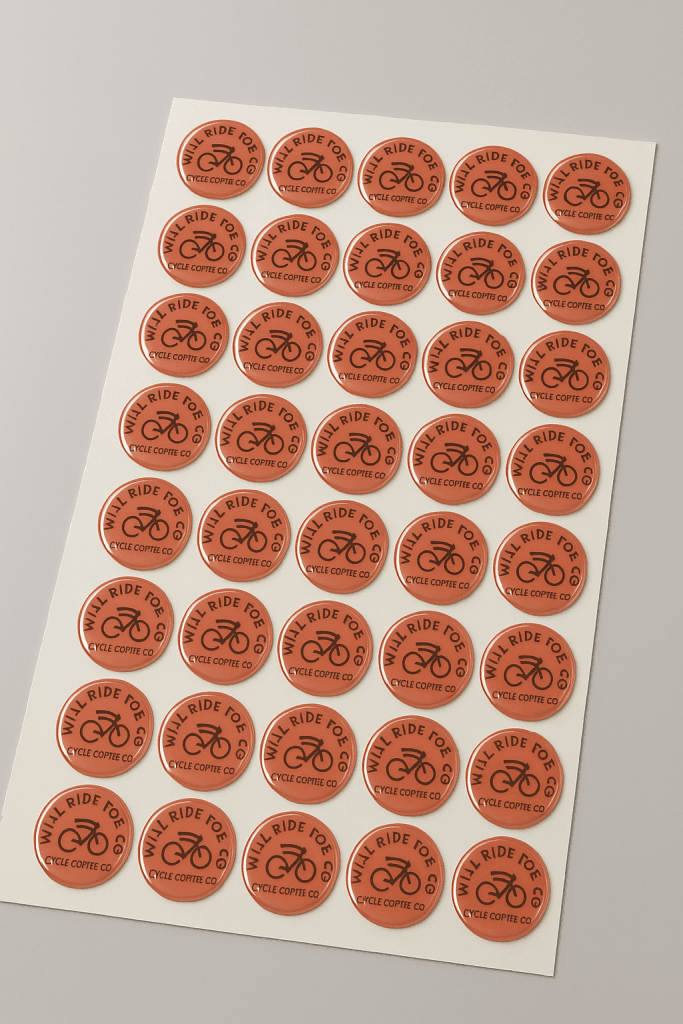Domed resin 3d sticker printing
