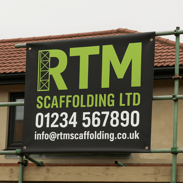1m x 1m scaffolding banners
