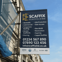 2M X 1M SCAFFOLDING BANNER