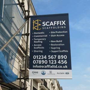2M X 1M SCAFFOLDING BANNER