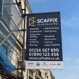 2M X 1M SCAFFOLDING BANNER