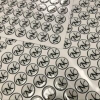 Domed circle stickers