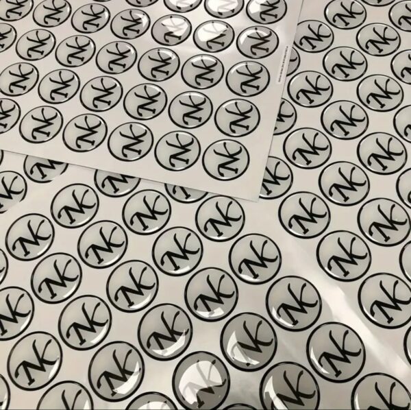 Domed circle stickers