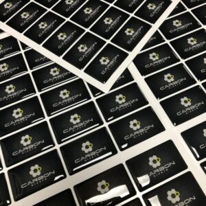 Domed sticker printing