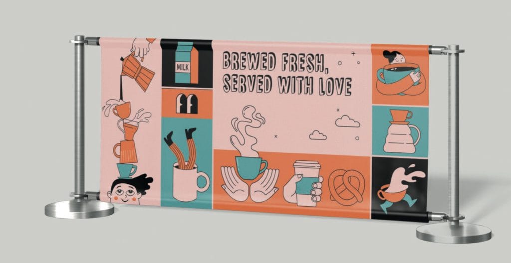 Printed cafe barriers