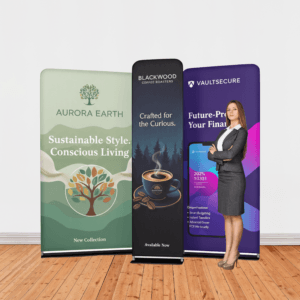 Stretch fabric banner stands