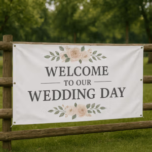 Wedding day banners