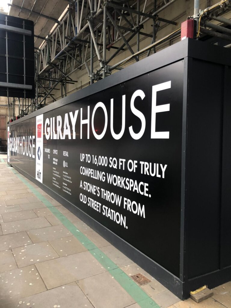 Custom printed building sites hoarding