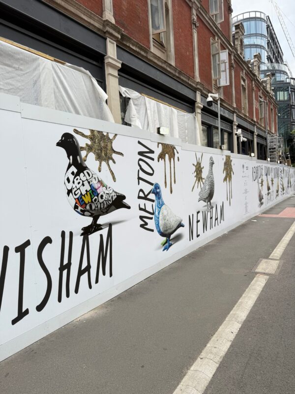 Printed custom hoarding