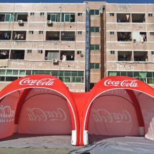 2 x 4m inflatable printed tents