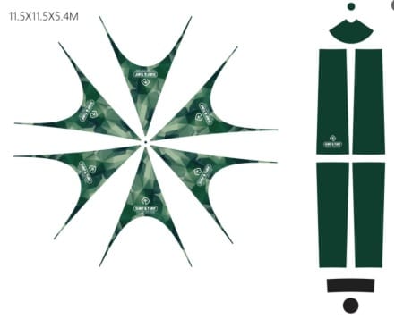 Star tent mockup
